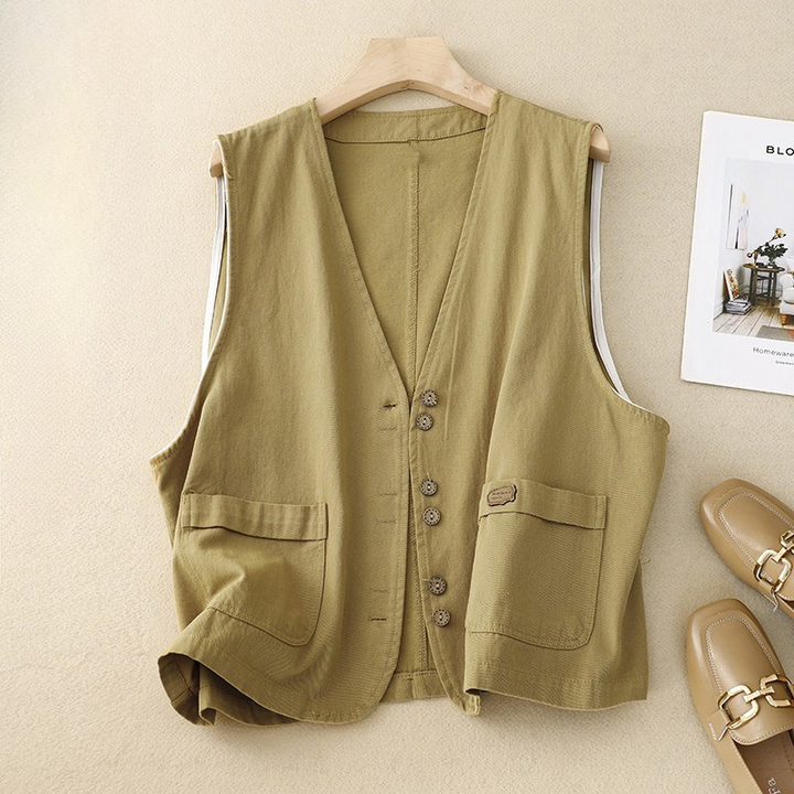 Margo | Relaxed Button Vest