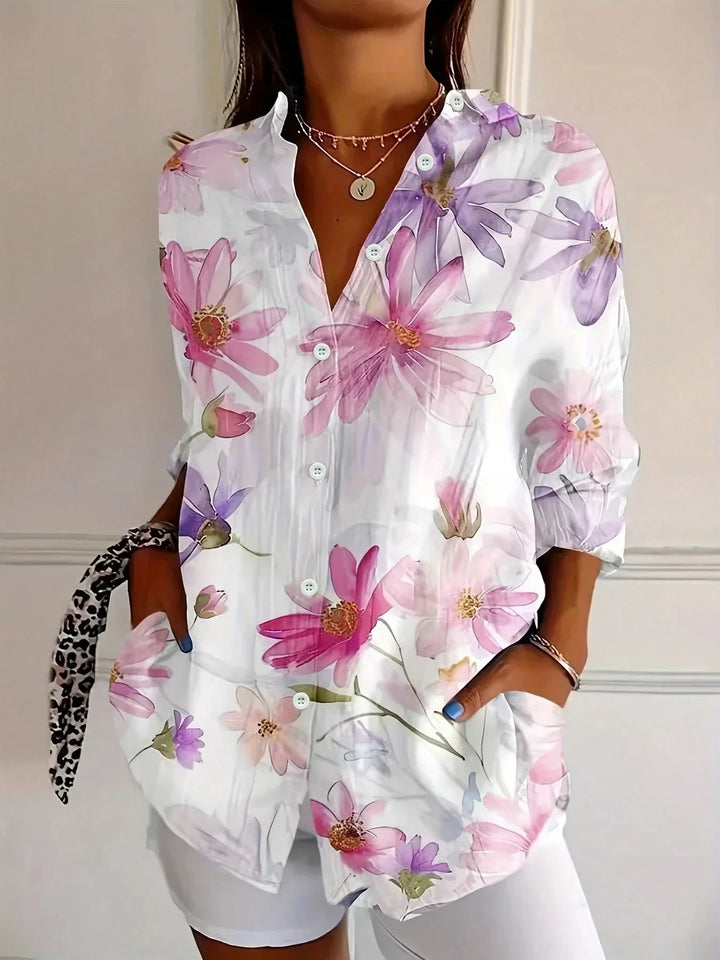 Terri | Colorful Blouse with Playful Print