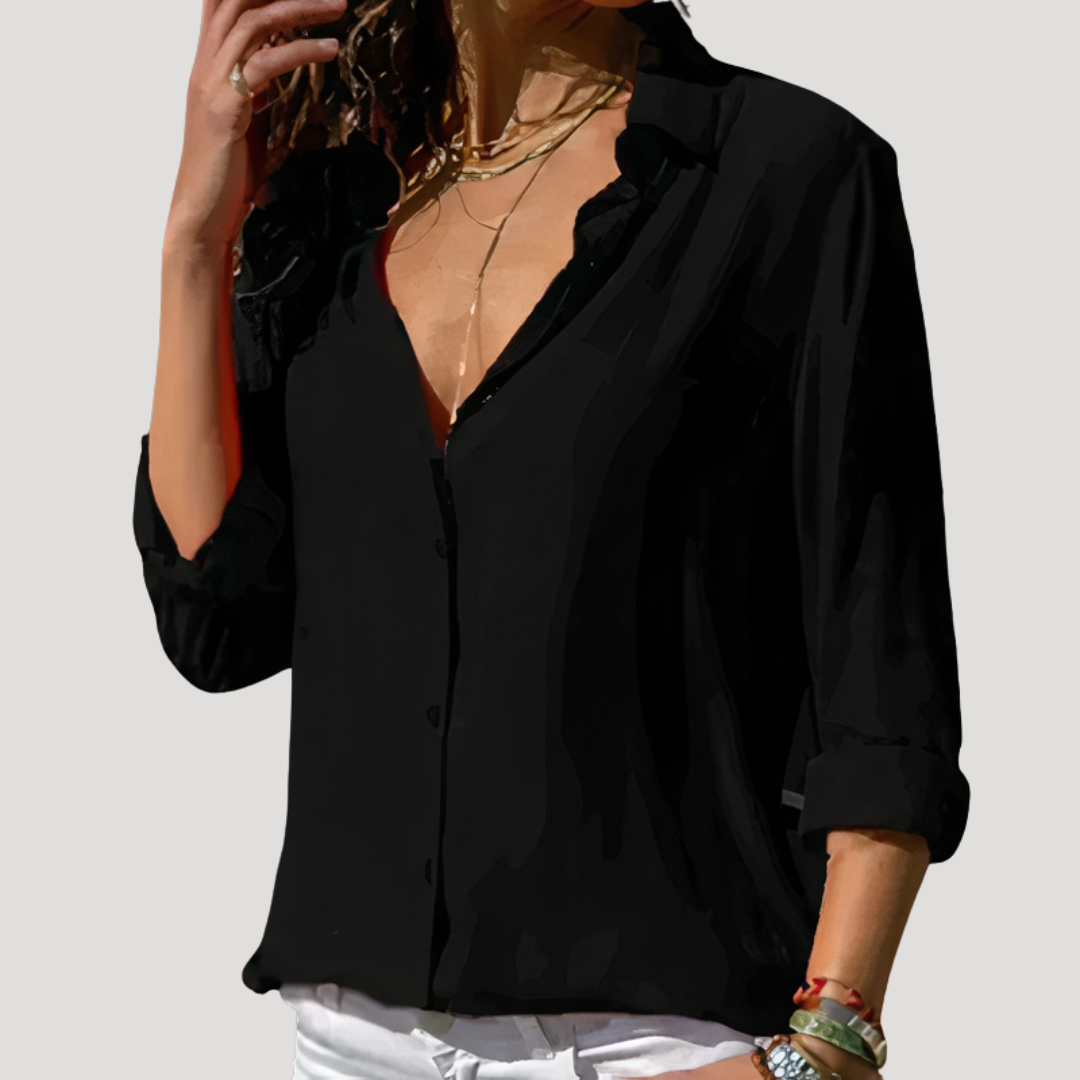 Adrienne | Women's Button Down Long Sleeve Blouse