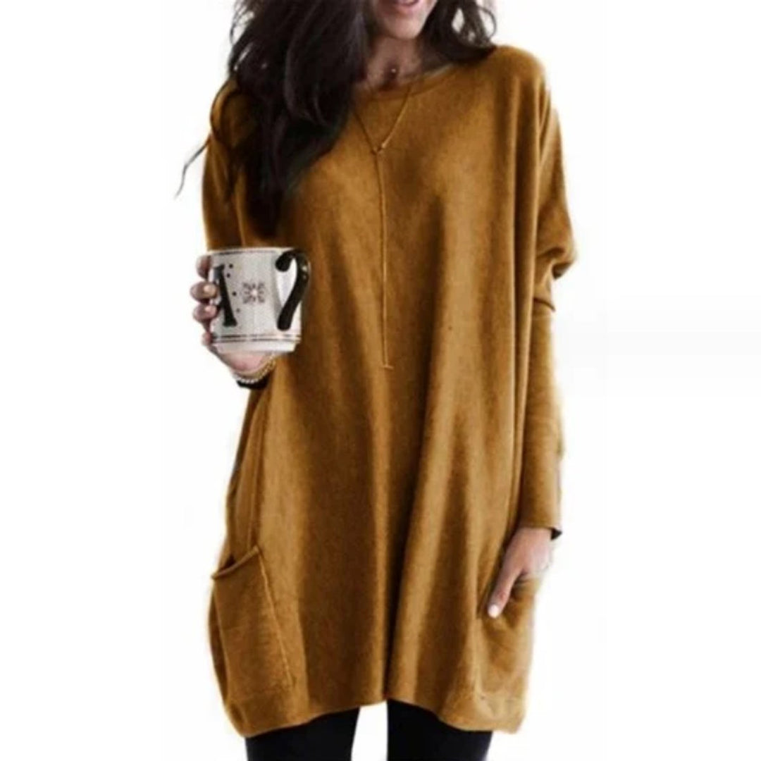 Briella | Women's Oversized Long Sleeve Tunic with Pockets