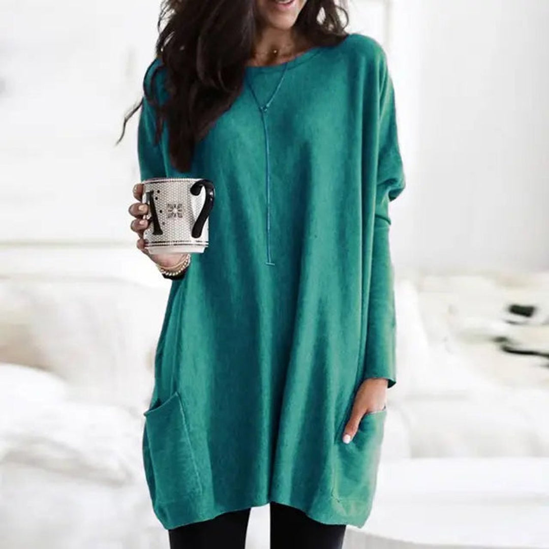 Briella | Women's Oversized Long Sleeve Tunic with Pockets