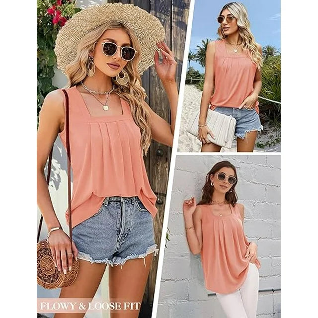 Nora | Sleeveless Top with Square Neckline
