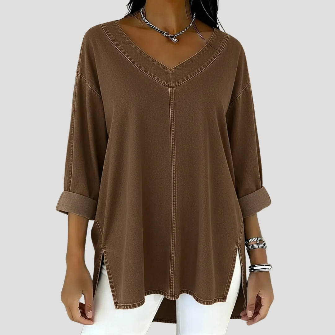 Magnolia | Women's V-Neck Relaxed Tunic Top