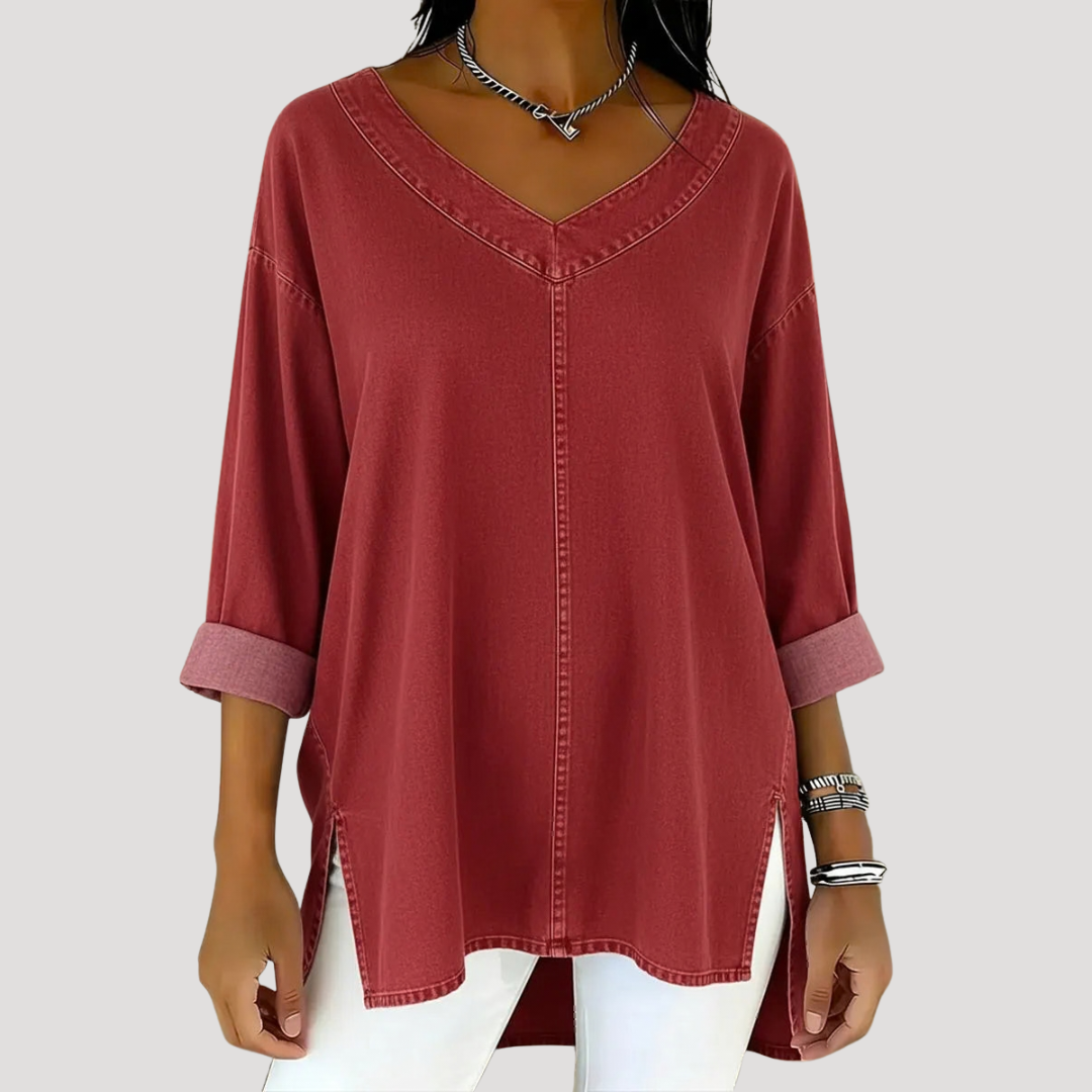 Magnolia | Women's V-Neck Relaxed Tunic Top