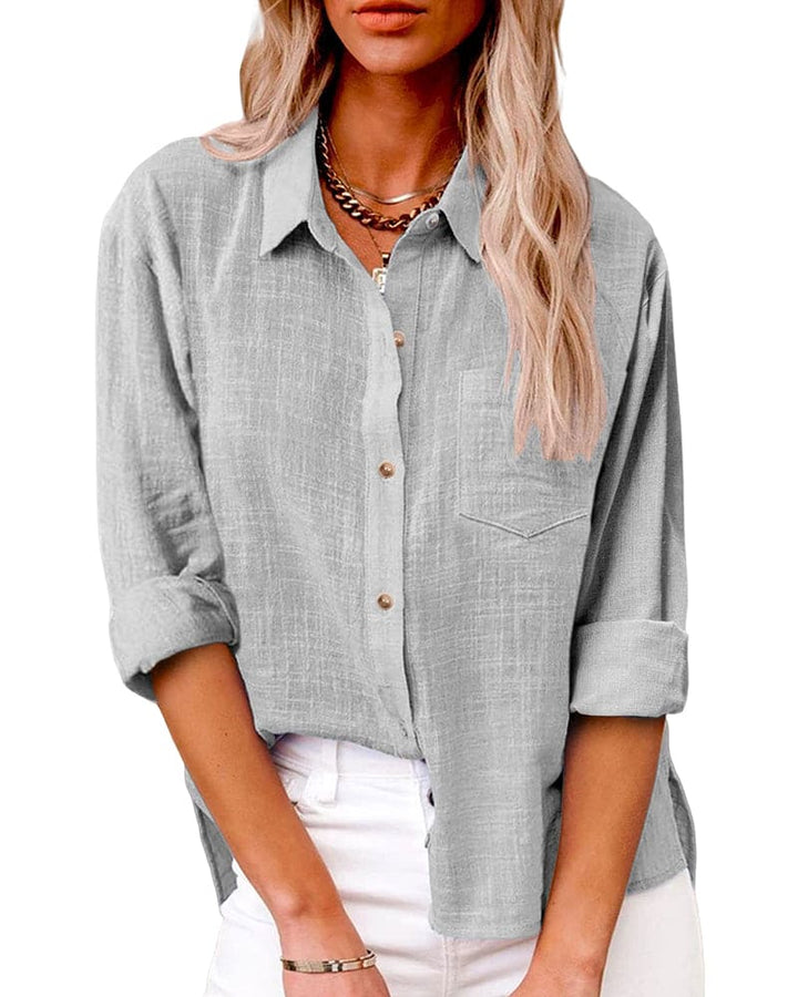 Tabitha | Women's Collared Long Sleeve Button Up Shirt
