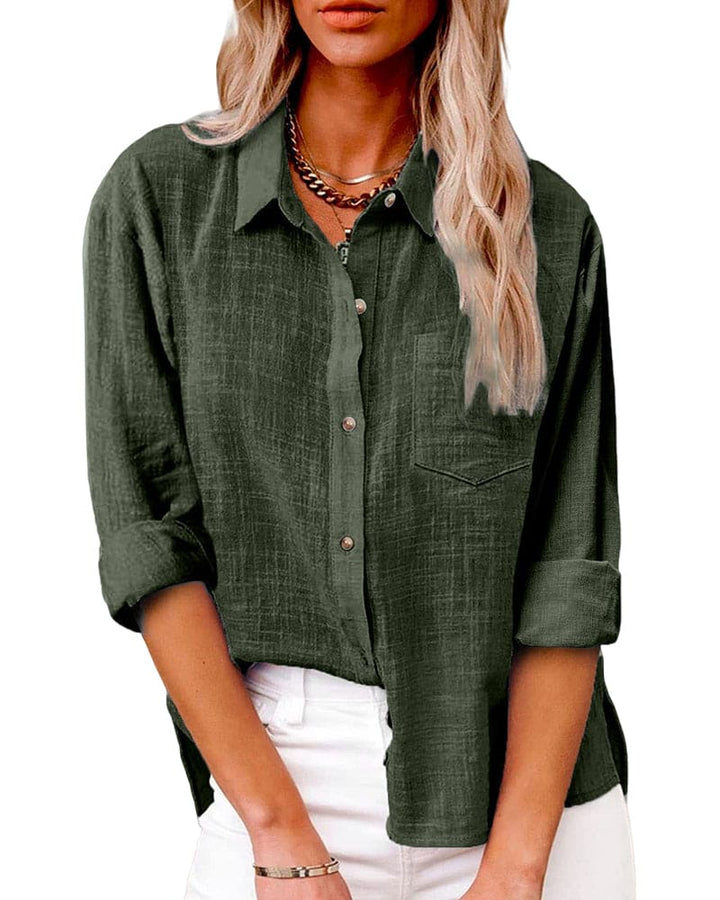Tabitha | Women's Collared Long Sleeve Button Up Shirt