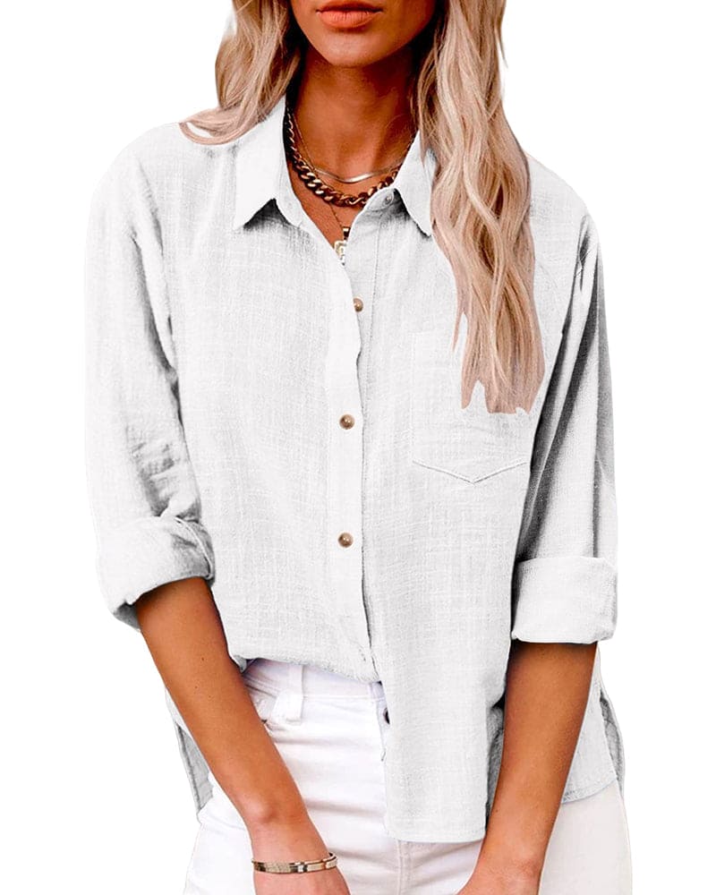 Tabitha | Women's Collared Long Sleeve Button Up Shirt