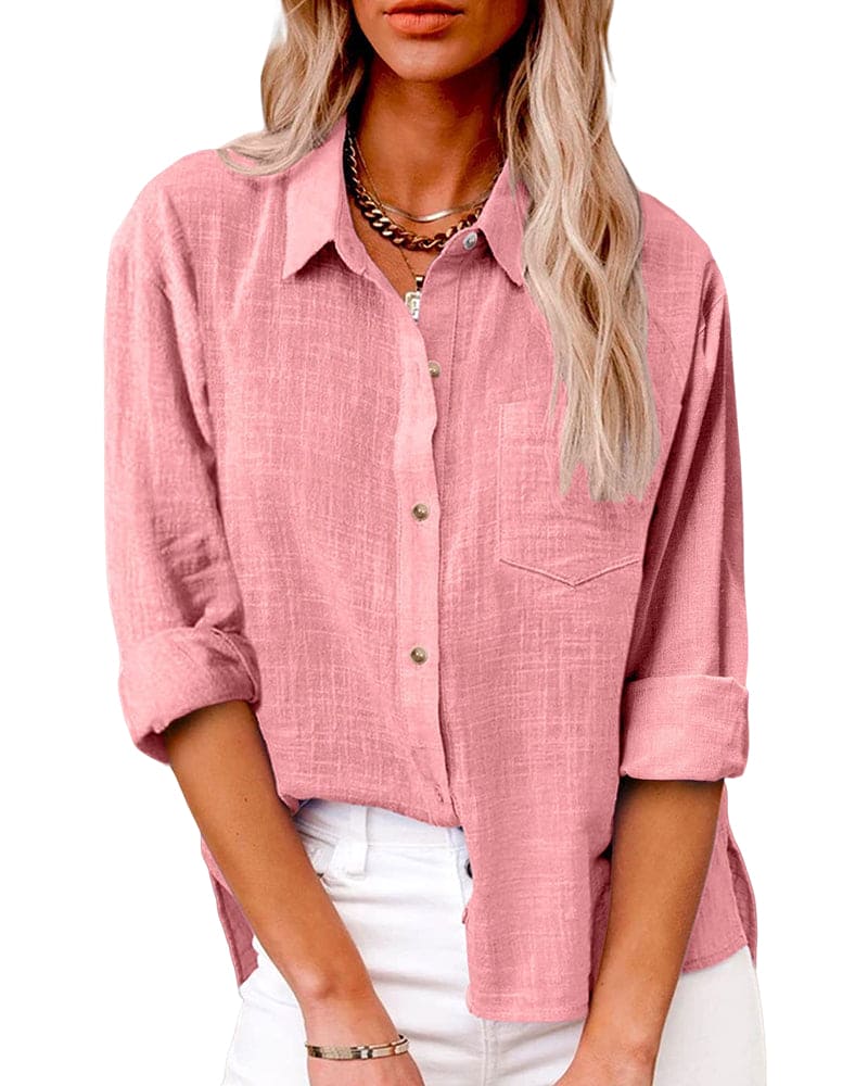 Tabitha | Women's Collared Long Sleeve Button Up Shirt