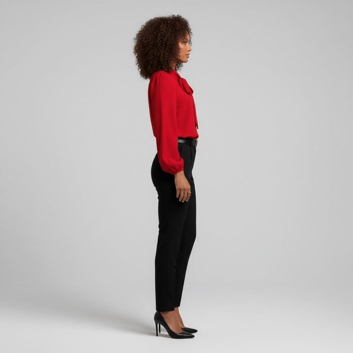 Tallulah | Women's Bow Tie Neck Long Sleeve Blouse