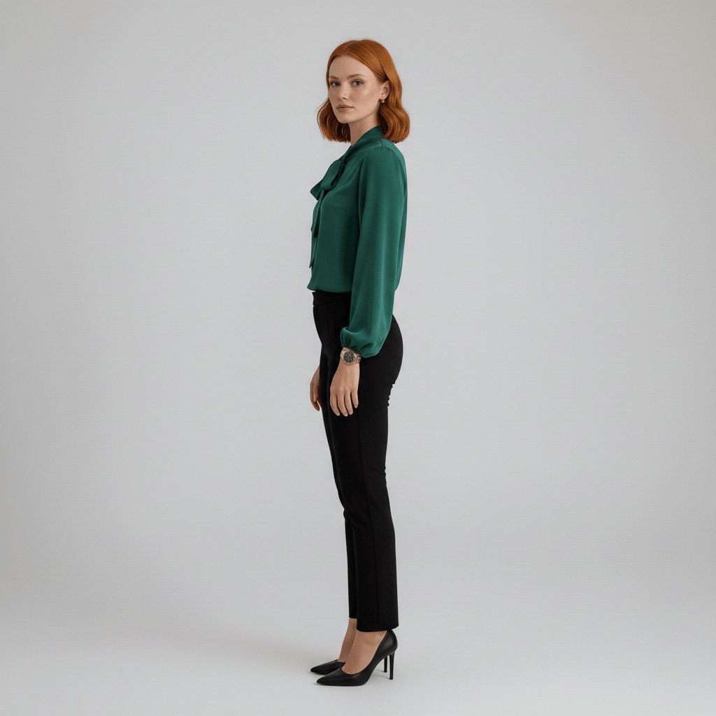 Tallulah | Women's Bow Tie Neck Long Sleeve Blouse