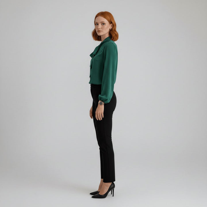 Tallulah | Women's Bow Tie Neck Long Sleeve Blouse