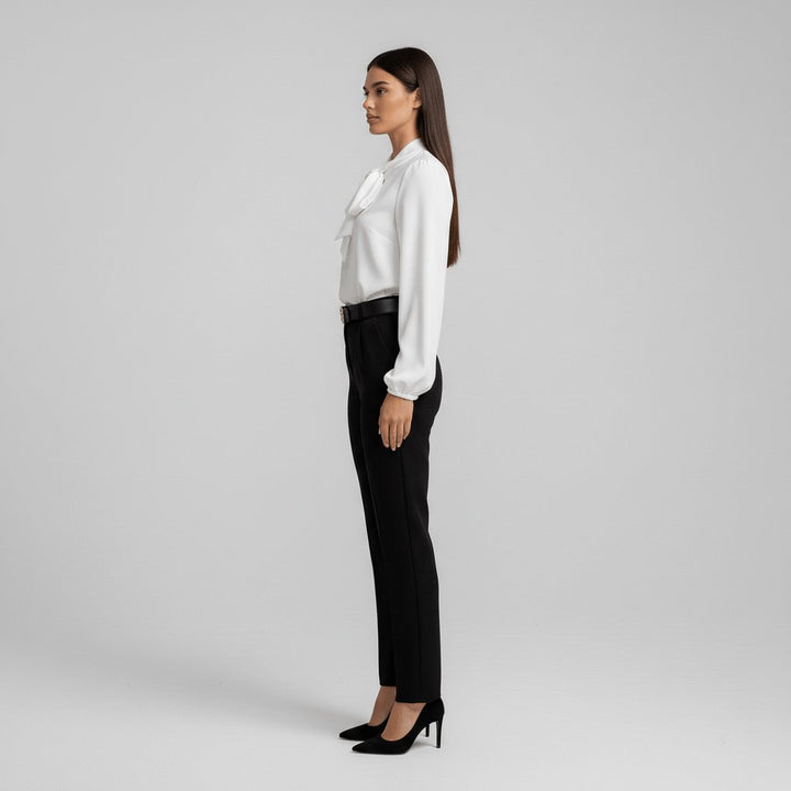 Tallulah | Women's Bow Tie Neck Long Sleeve Blouse
