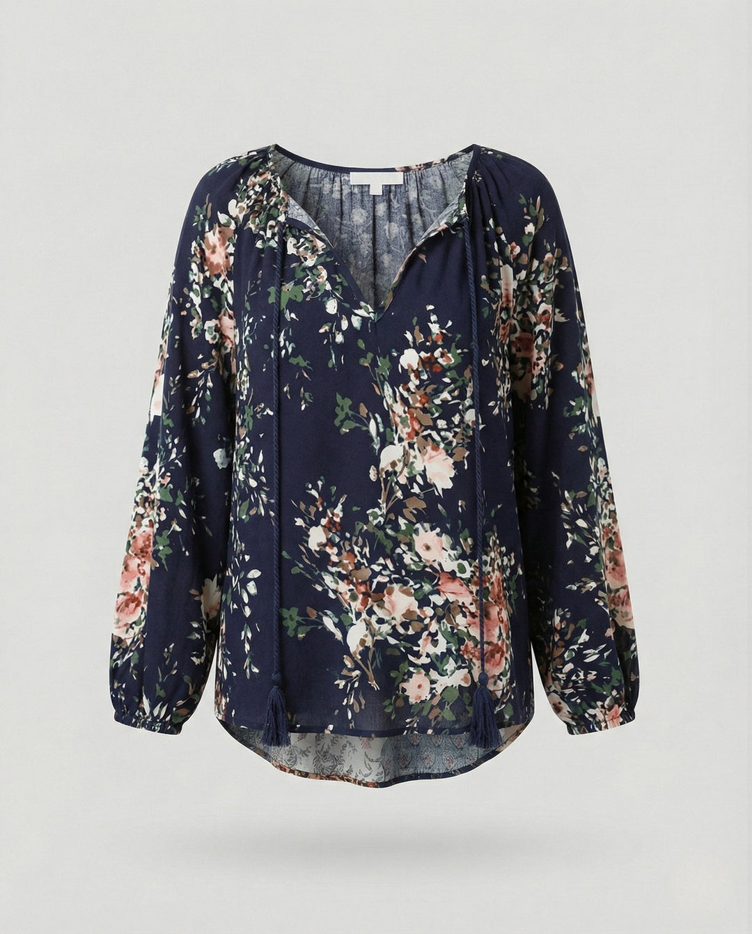 Tierney | Women's Boho Patchwork Long Sleeve Blouse