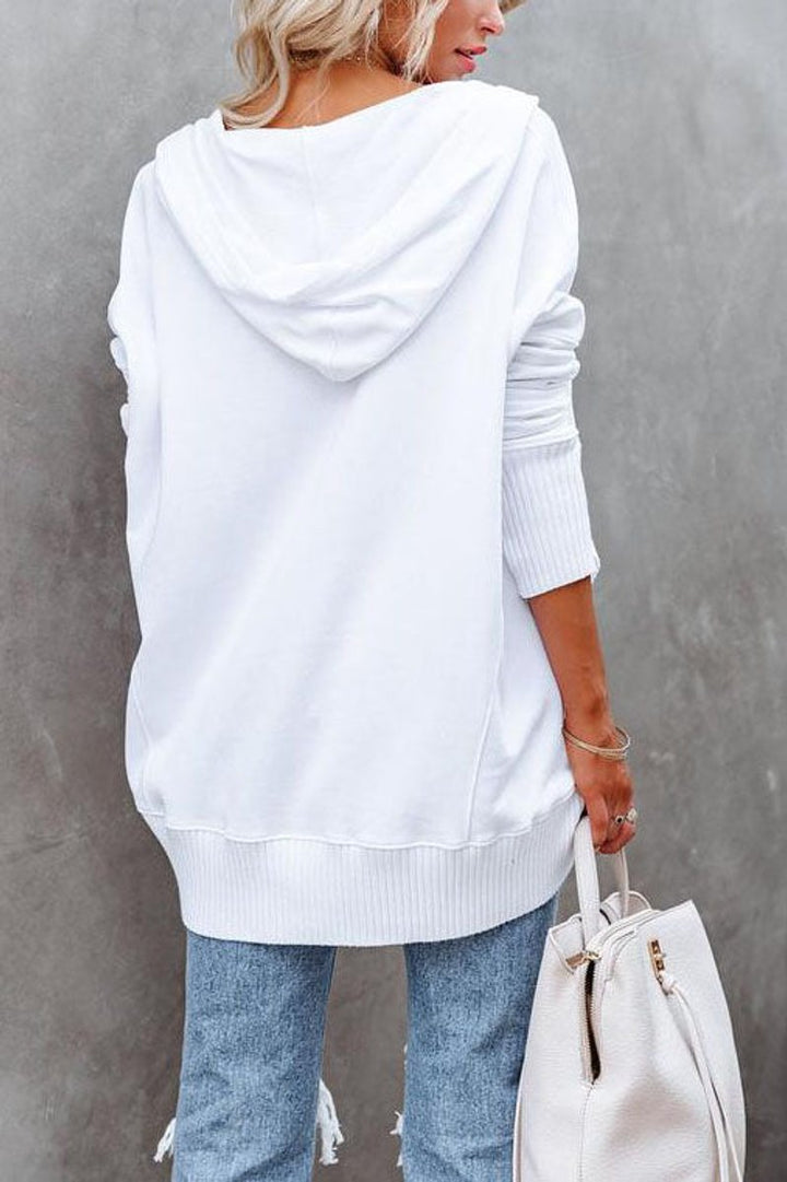 Waverly | Women's Oversized Henley Pullover Hoodie