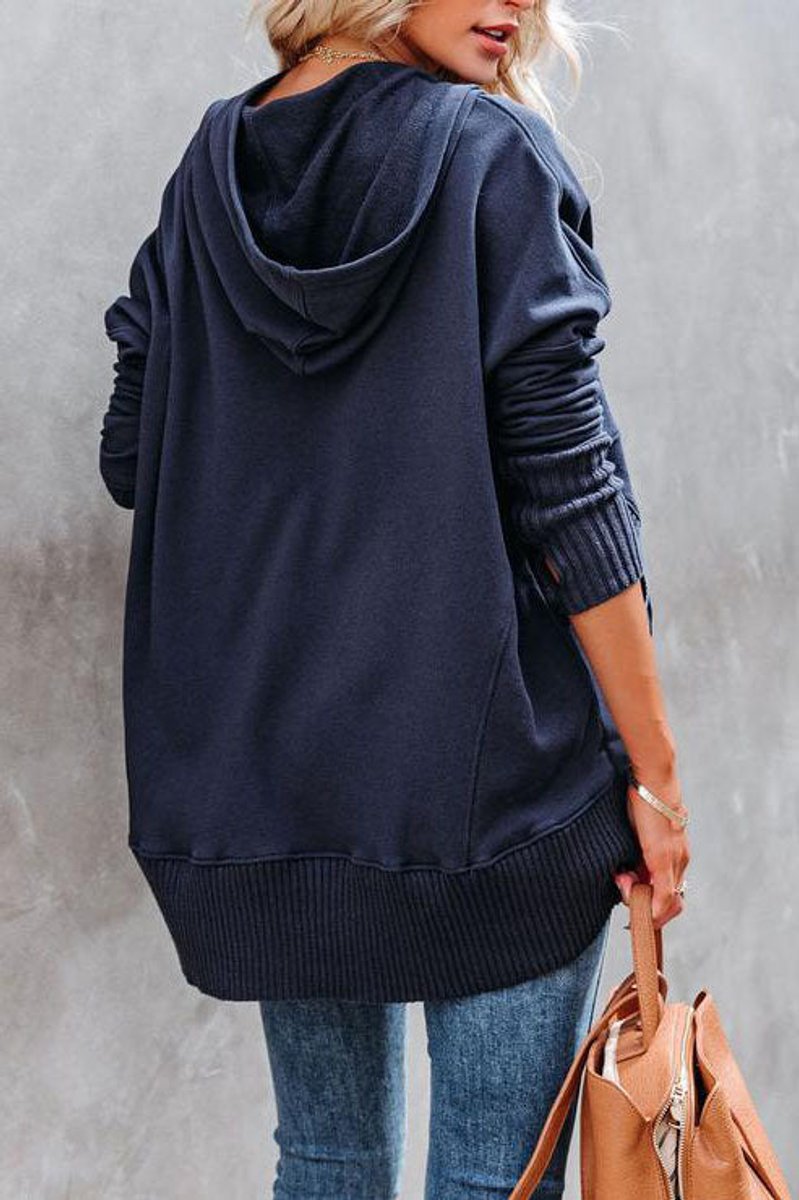 Waverly | Women's Oversized Henley Pullover Hoodie